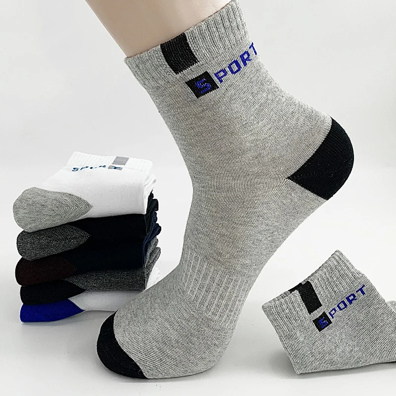 5Pair Bamboo Fiber Summer Spring Men Socks Breathable Cotton Sports Sock Breathable Deodorant Business Socks Plus Size 38-47