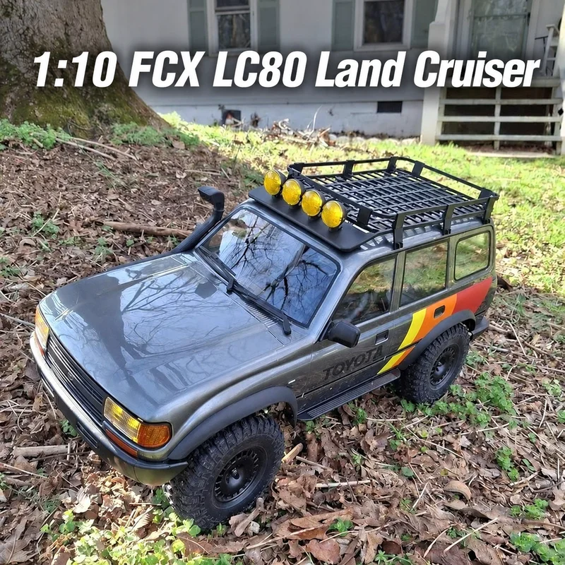 FMS 1:10 FCX10 LC80 Land Cruiser 80 RS Brushed Simulation Authorized High And Low Speed Remote Control Off-Road Climbing Vehicle