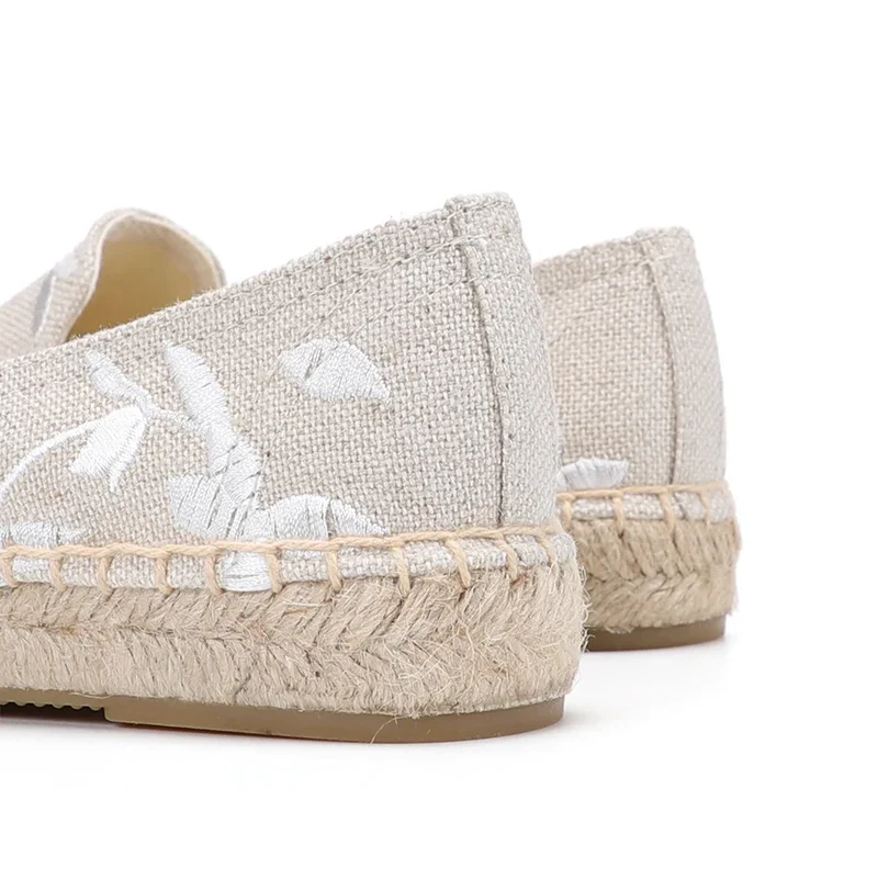 Espadrillas da donna appartamenti di canapa con piattaforma per scarpe da donna di abbigliamento Casual