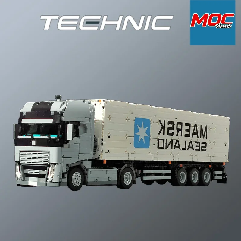 New Design MOC Flatbed Trailer & Container Technic Model - Trendy Educational Toy Top Choice Gift for Casual Building Games