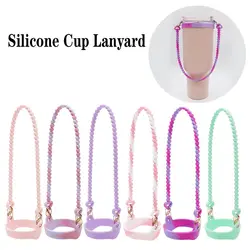 Soft Silicone Water Bottle Handle Portable Anti-slip Water Bottle Sling Carrier Holder With Strap Fits for Cup Accessory