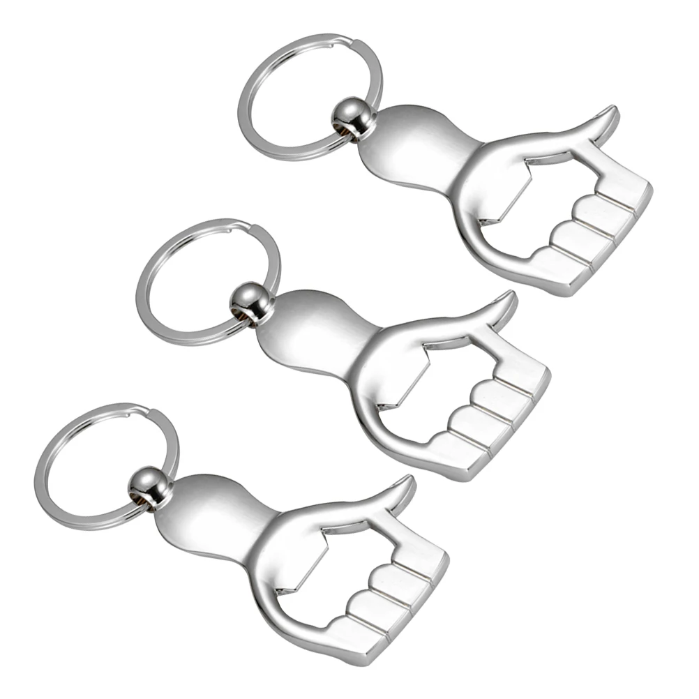 

3Pcs Palm Shape Bottle Opener Keychain Portable Pocket Size Multi Hand Tool Beer Wine Opener Key Organizer Gift