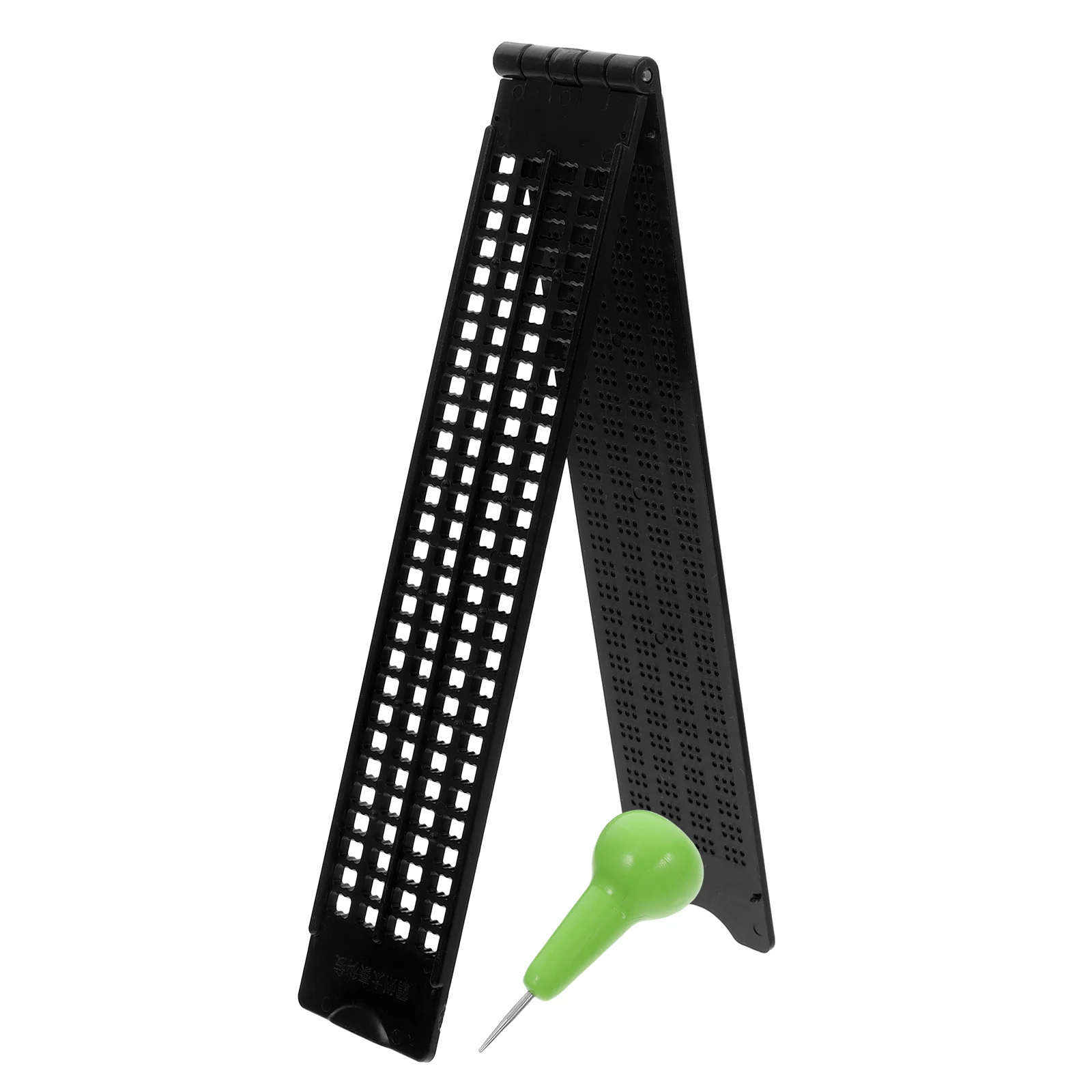 

1Set Braille Writing Kit 4-Line 28-Cell Aluminum for Visually Impaired Learners Lightweight Portable Braille Board