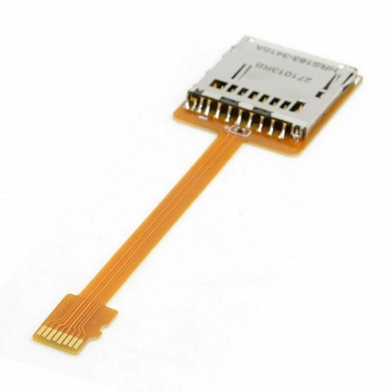 A48R-For Micro-SD TF Memory Card Kit Male To SD Female Extension Soft Flat FPC Cable Extender 10Cm