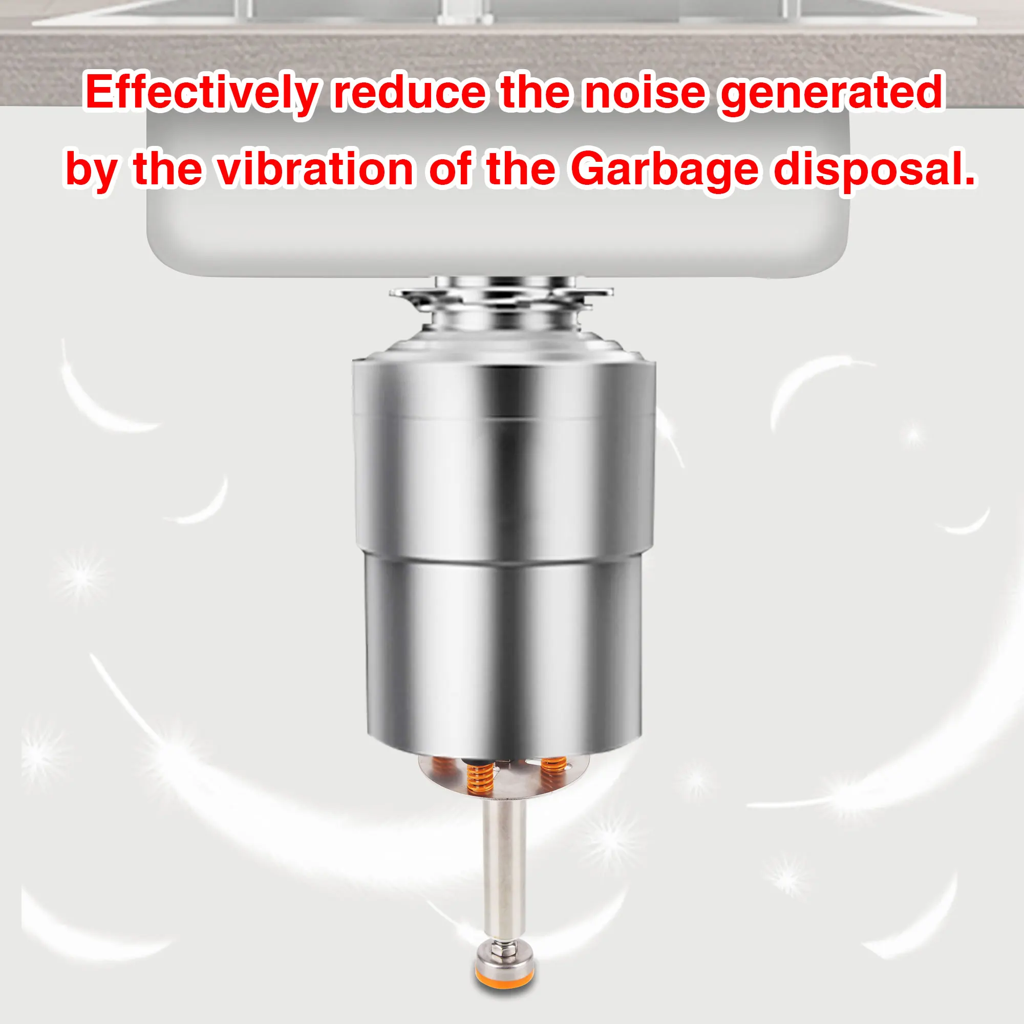 TYESTAND Stainless Steel Garbage Disposal Shock Absorber Support Brackets Noise Reduction Installation Kit (14-20cm)(19-29cm)