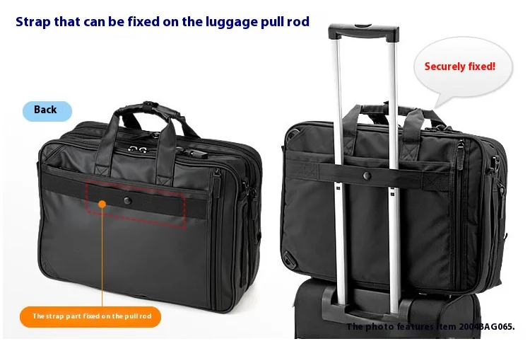 Large Capacitor Bag with Password 3WAY Handheld Double Shoulder Bapa Waterproof Business Nylon Notebook Bag