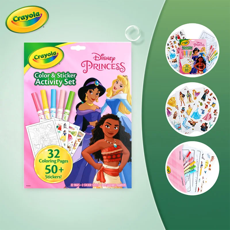 Crayola Disney Princess Color And Sticker Activity Set With Markers