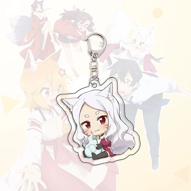 Anime Sewayaki Kitsune no Senko-san Senko Keychain Cartoon Cosplay Keychains Pendant Car key chain Key Ring  Jewelry Fans Gifts