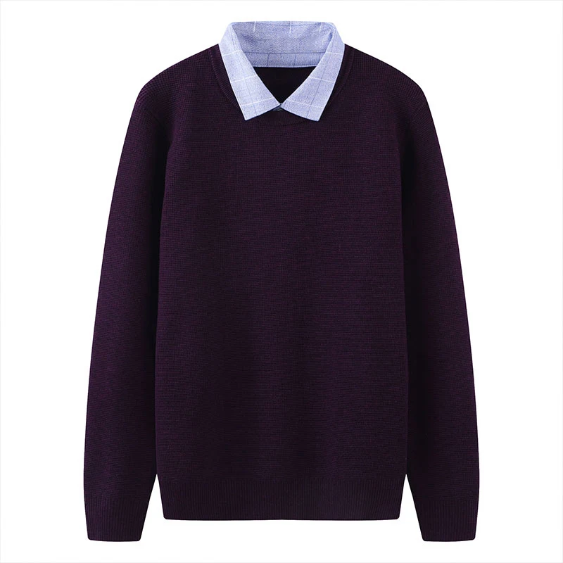 

Faionable Comfortable round Ne Knitwear Spring Autumn New Sle Versatile Crew Ne Pullover Knitted Sweater for Youth