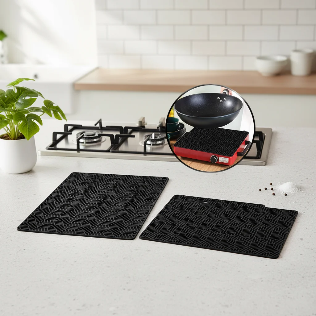 1pc Silicone Induction Hob Protective Mat Easy-Cleaning Non-Slip Heat Resistance Mat For Induction Stoves Electric Cooktops Mat