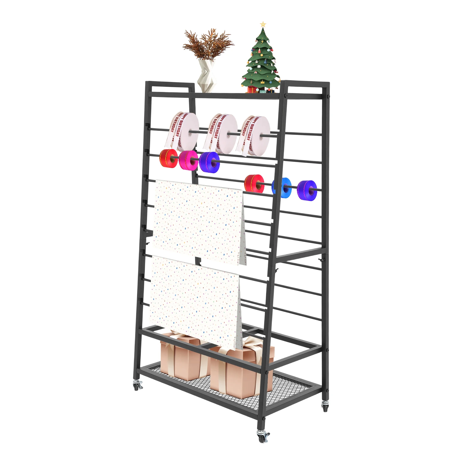 16‑Layer Ribbon Display and Storage Rack, Suitable for DIY Activities, Craft Stores, Flower Shops, Gift Shops, Studios and Other Various Places
