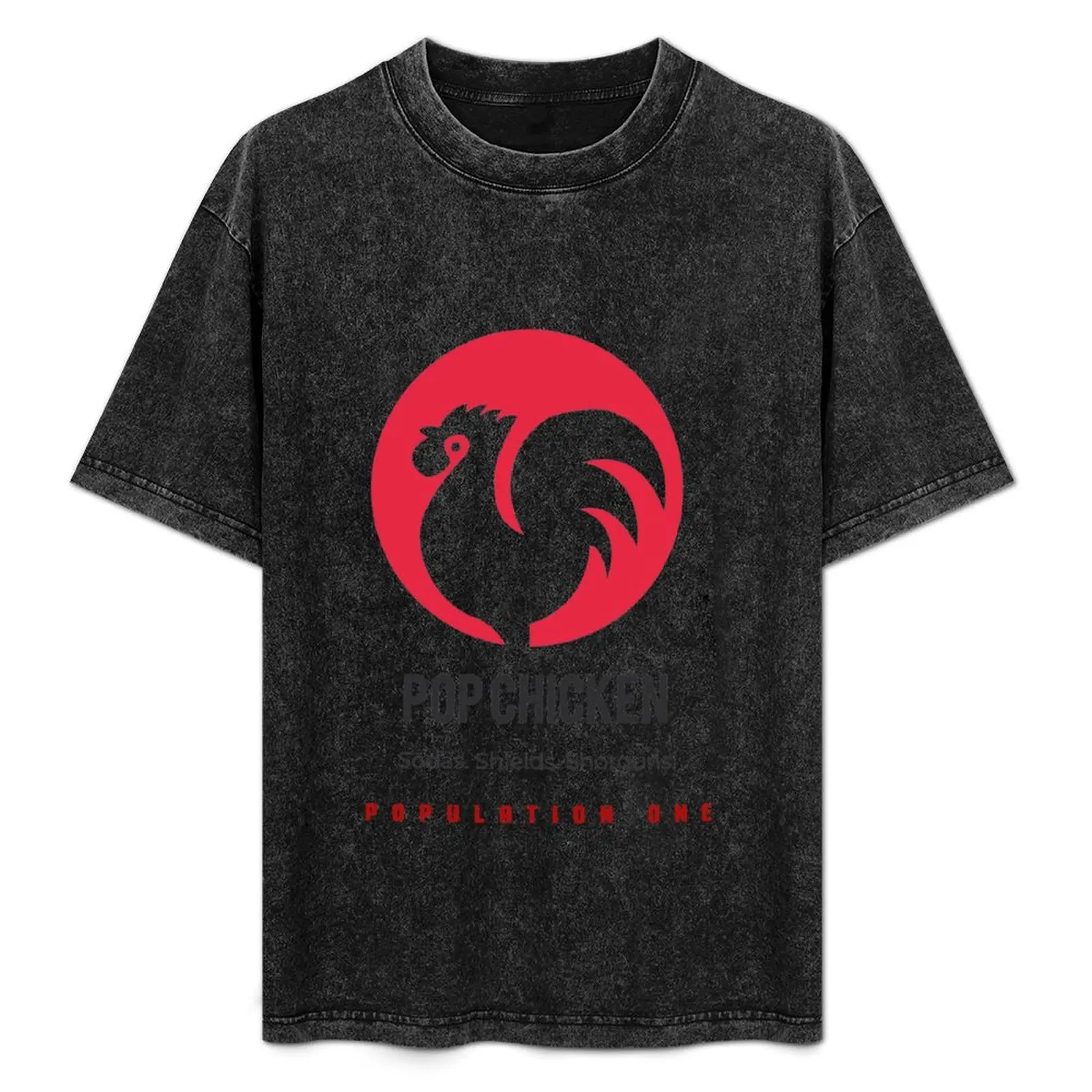 Population One Pop ChickenSticker T-Shirt Creative Graphic Tee Shirt