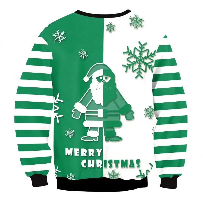 Crewneck Pullover Animal Graphic Sweatshirts for Men Tracksuit Ugly Christmas Oversized Streetwear Couple Outfit Male Clothing
