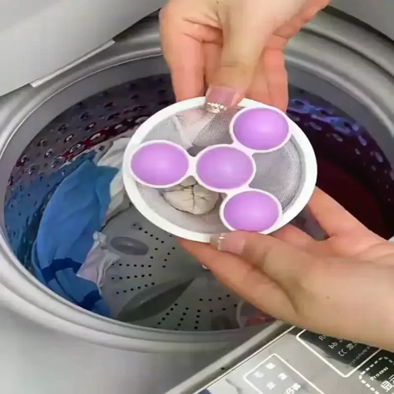 1pc Washing Machine Filter Floating Hair Filtering Mesh Removal Laundry Hair Catcher Debris Bag Wash Ball