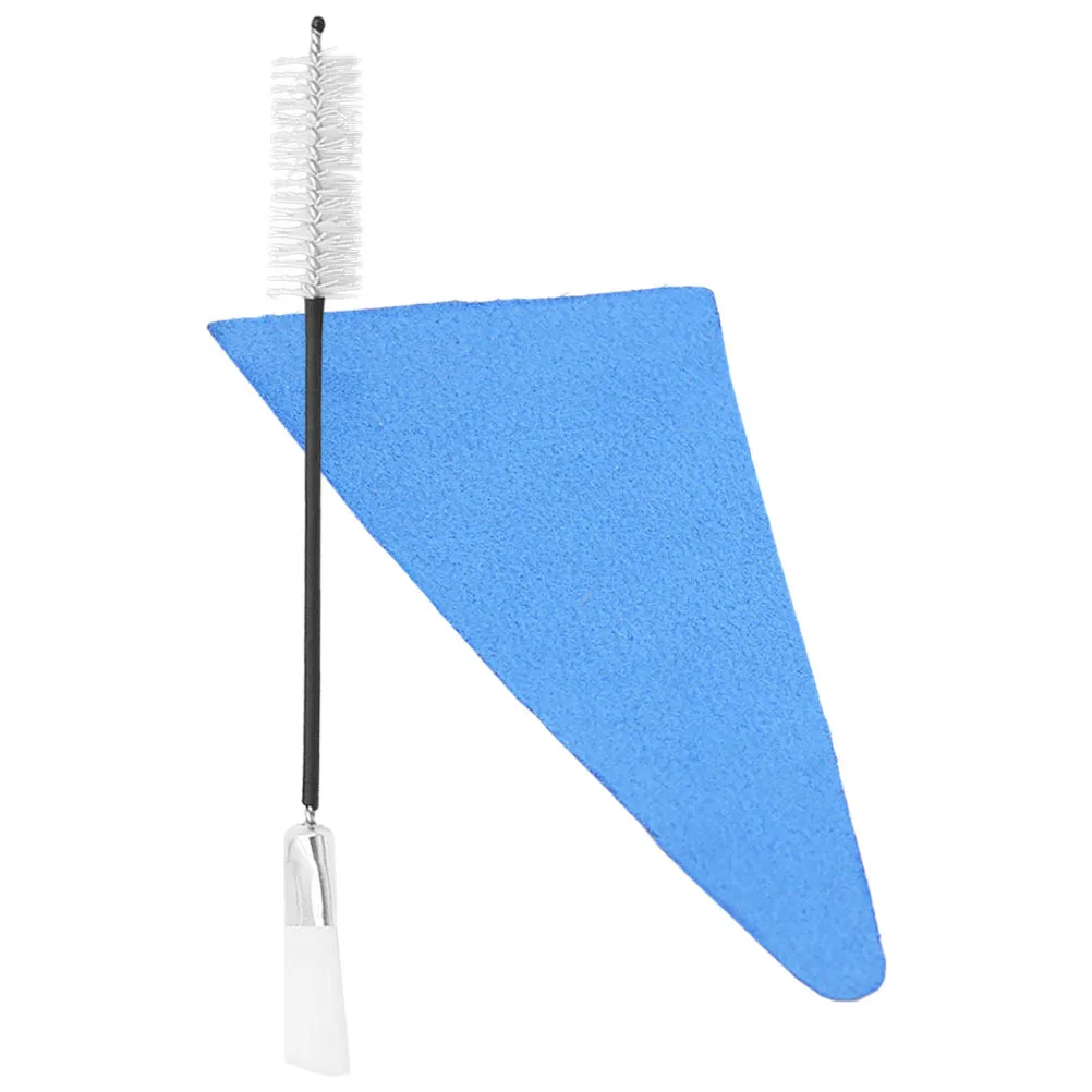 

2Pcs Saxophone Cleaning Care Kit Portable Sax Sound Hole Brush Triangle Cloth Mouthpiece Brush Clarinet Instrument Cleaner