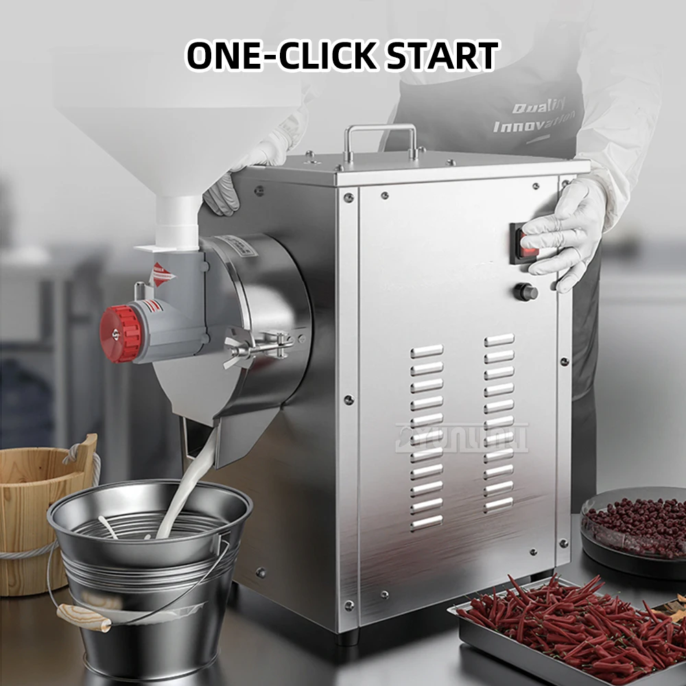 مطحنة طين الأرز عالية الكفاءة بقدرة 2200 وات، مطحنة رطبة وجافة مزدوجة الأغراض للاستخدام في المطبخ