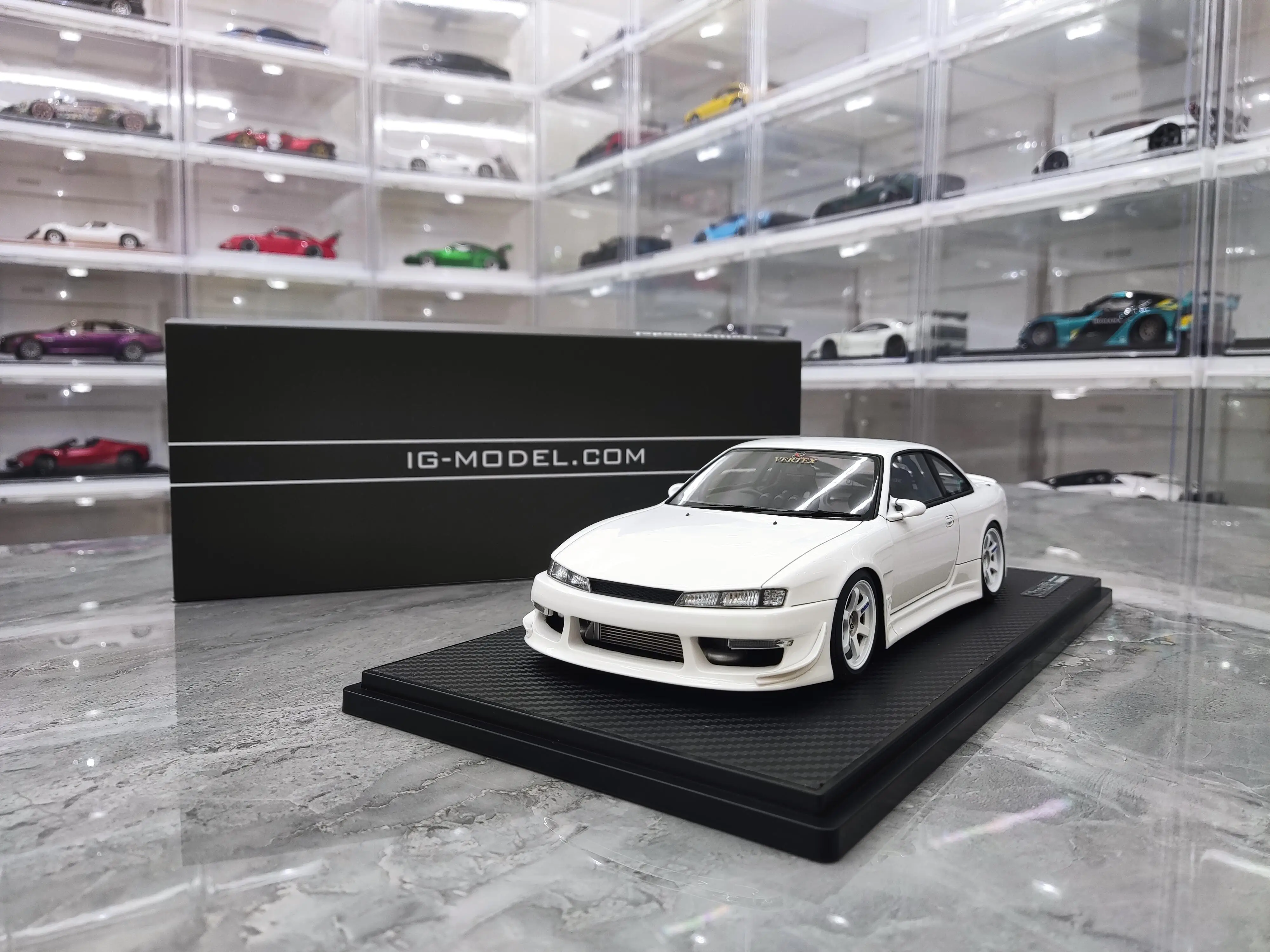 IG 1:18 VERTEX S14 Silvia JDM Simulation Limited Edition Resin Metal Static Car Model Toy Gift