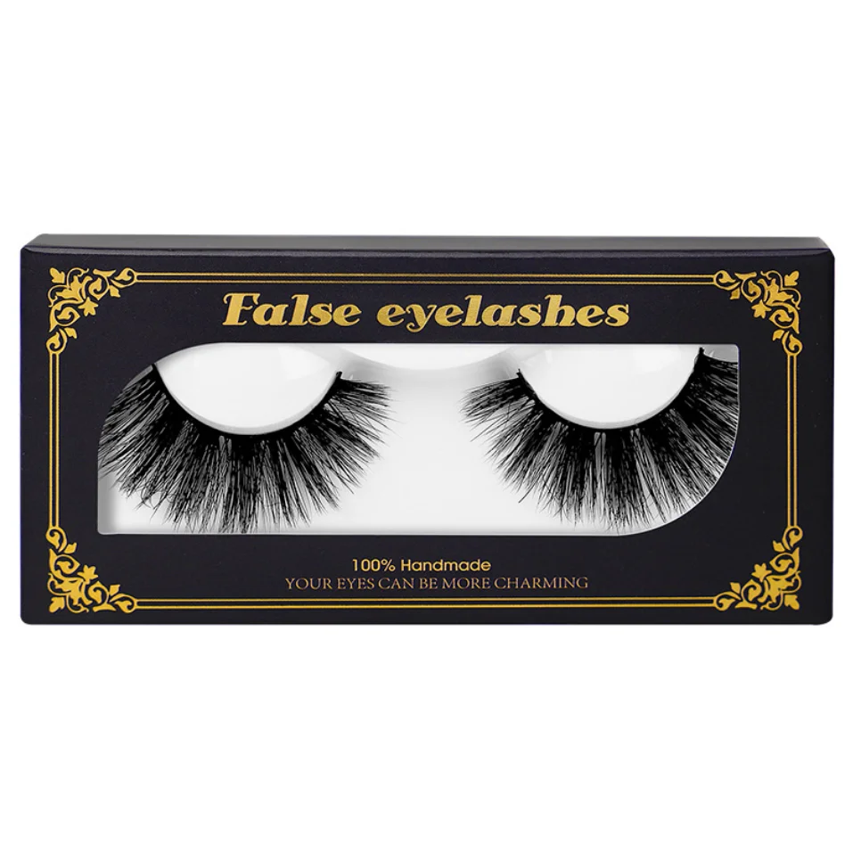 Faux cils en poils de vison pour filles, denses et doux, une paire de cils 3D complets, fournitures de maquillage, vente en gros