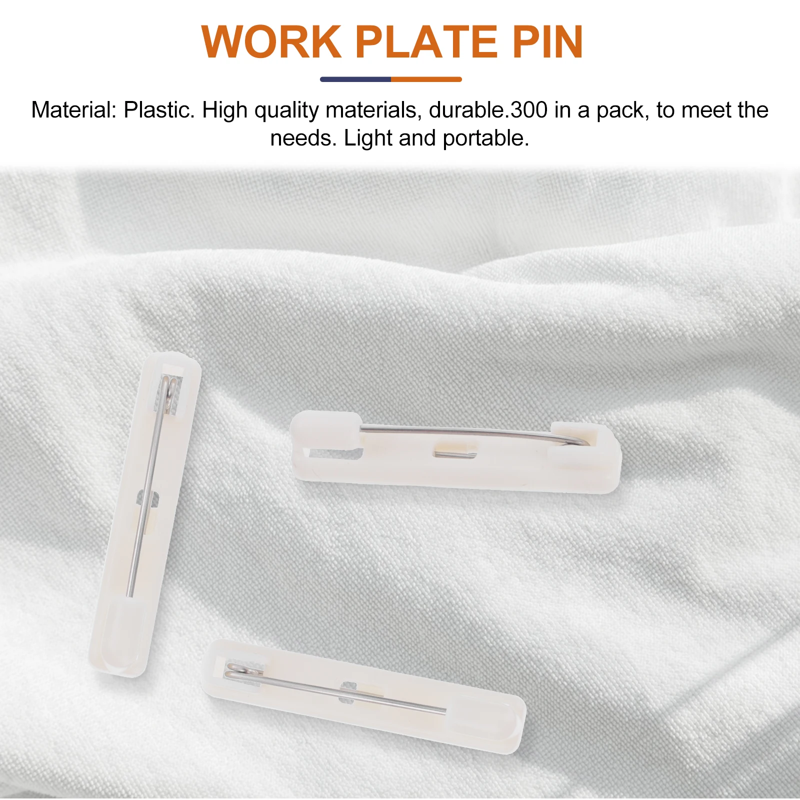 

300 Pcs ID Plate Pin Brooch Clasp Name Tag Badge High Quality Light Weight Easy to Carry Store Widely Used Restaurants Offices