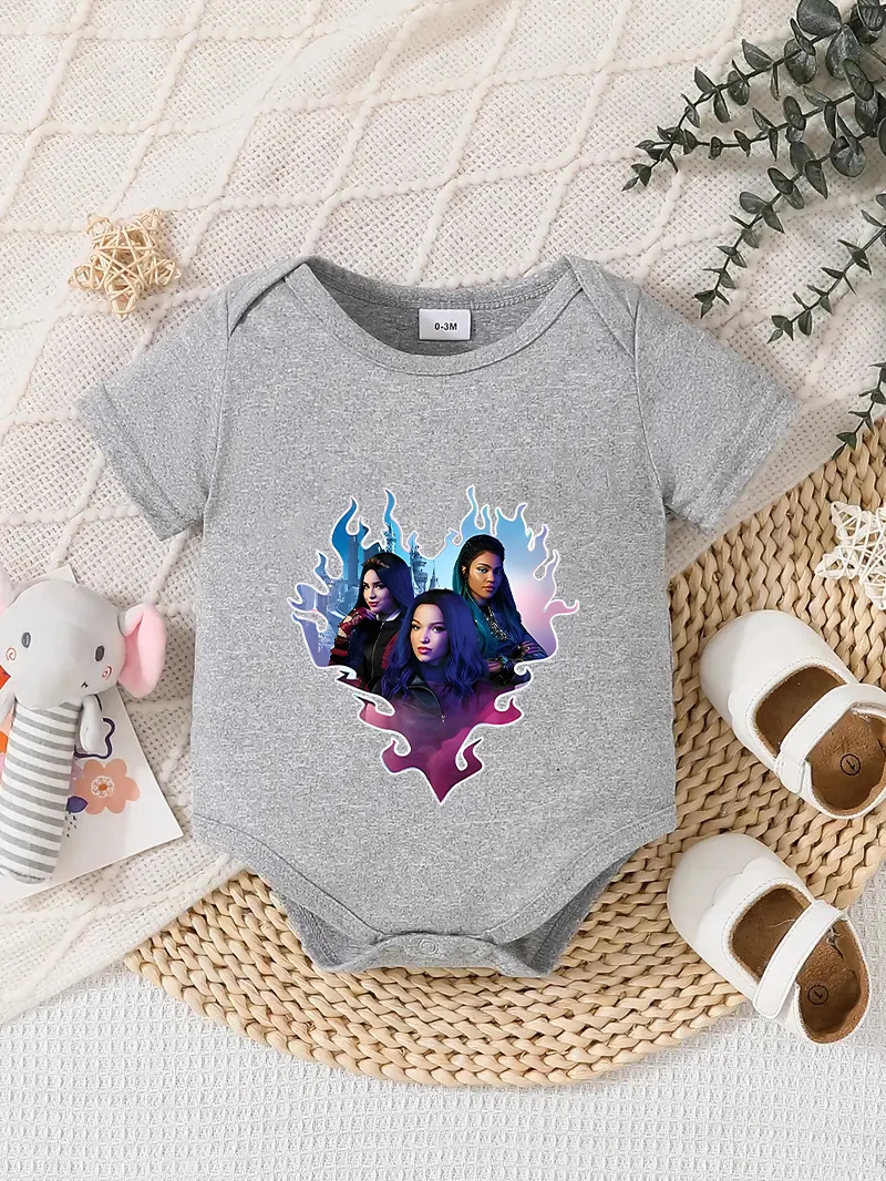 

【Официально лицензировано】 Комбинезон-слип Disney «Сыны и дочери» для малышей: Стилизированный принт «Сыны и дочери» в форме сердца