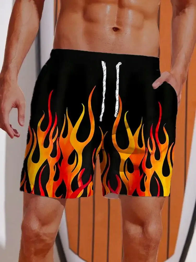 

Men's 3D-cut Hawaiian Shorts, Close-range Swimsuits, West Line Breathing, 2025