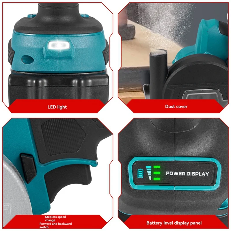 76MM Brushless Cordless Electric Angle Grinder Grinding Cutting Polishing Machine Power Tool For  18V Battery