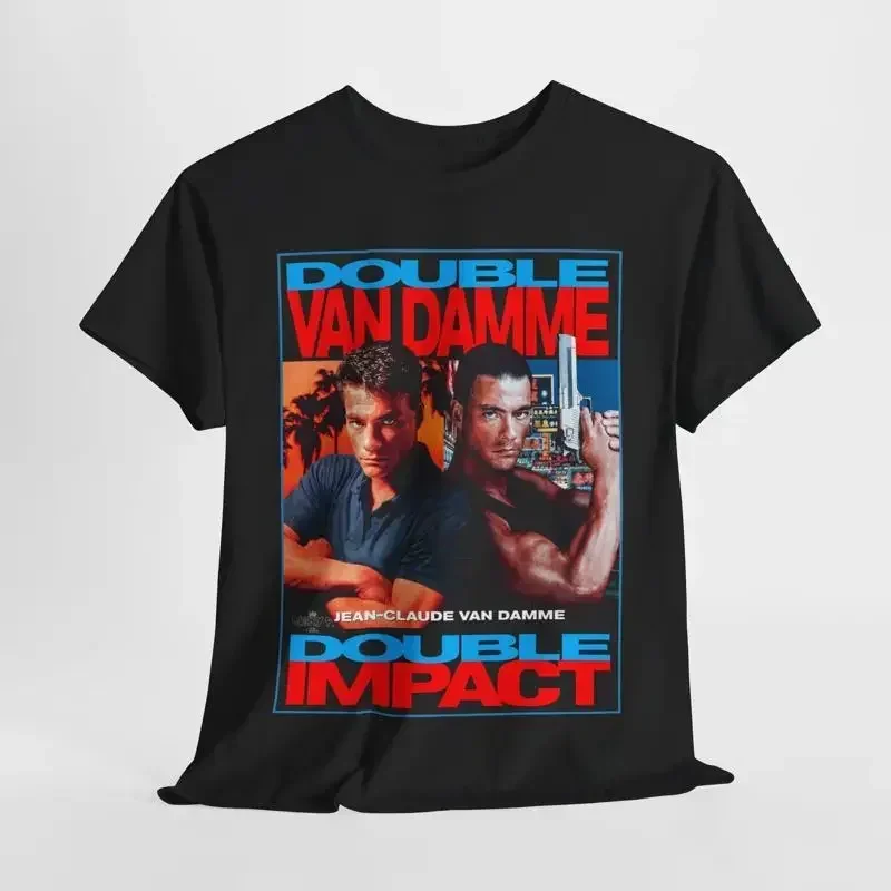 T-shirt Double Impact Movie Jean Claude Van Damme en coton épais