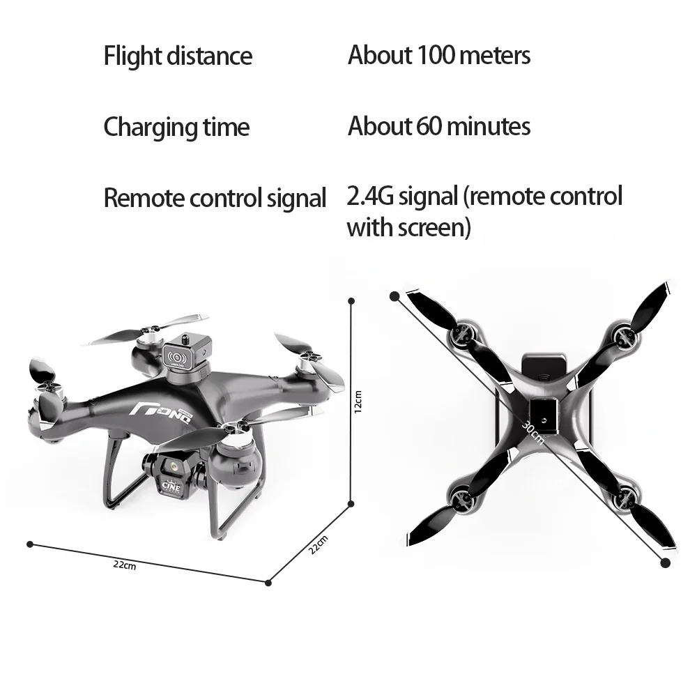 Drone Mini E55 com Câmera Dupla 8K HD