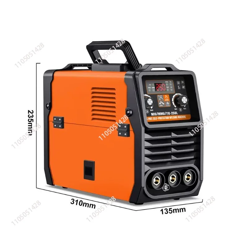 Mig250 airless shielded  3in1 manual welding argon arc electric welding machine 220V 110V