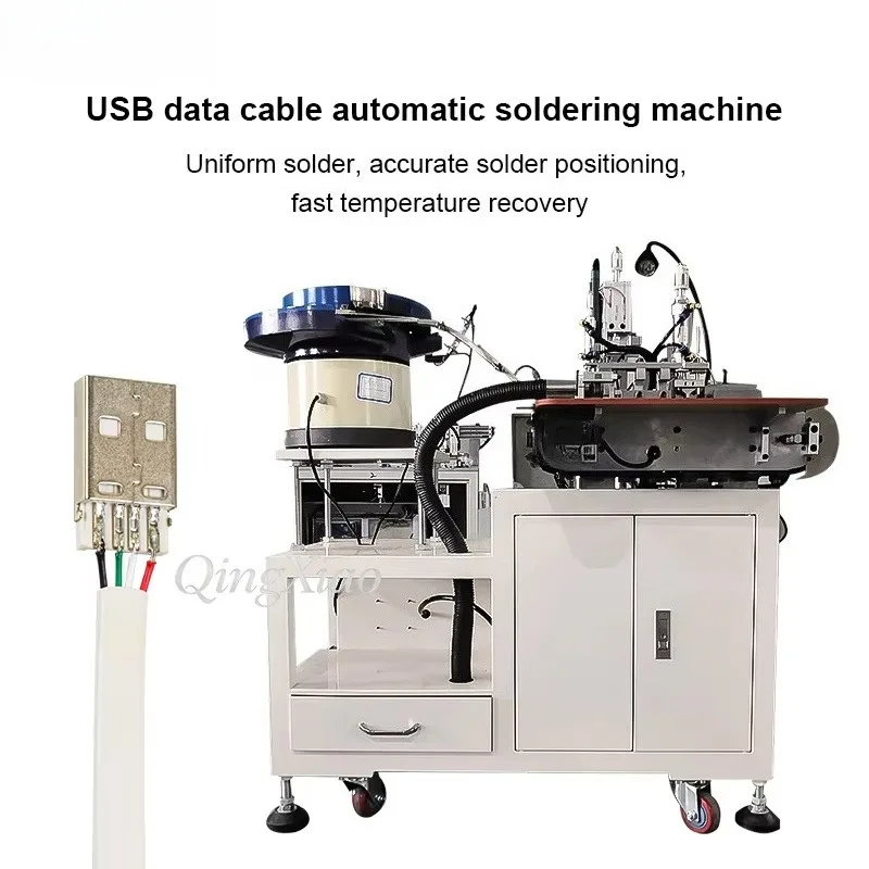 Industrial Cable Manufacturing Machinery USB Micro Connectors Soldering Machine For Various Data Wires Assembly Processing Tasks