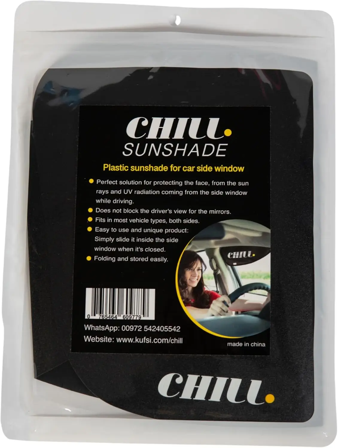 Car Window Shades for Side Window, Perfect for Driver's car Sun Shade Side Window, Easy On and Off, Foldable Plastic Sunshade fo