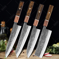 WXCOO High Carbon Boning Knife Damascus Steel Meat Cleaver Kitchen Chef Knives Set Fruit Bread Santoku Knife BBQ Cooking Tools