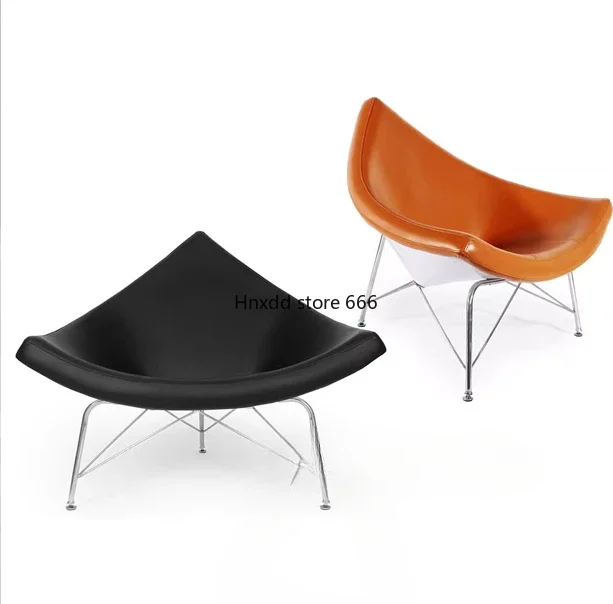 Coconut shell chair leather leisure lying creative light luxury art single sofa chair