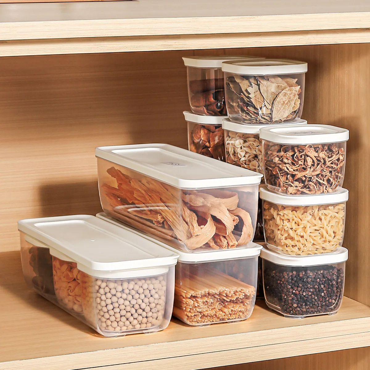 Airtight Spice Storage Box Kitchen Seasoning Container For Pepper Star Anise Cinnamon Braising Dry Herb Organizer