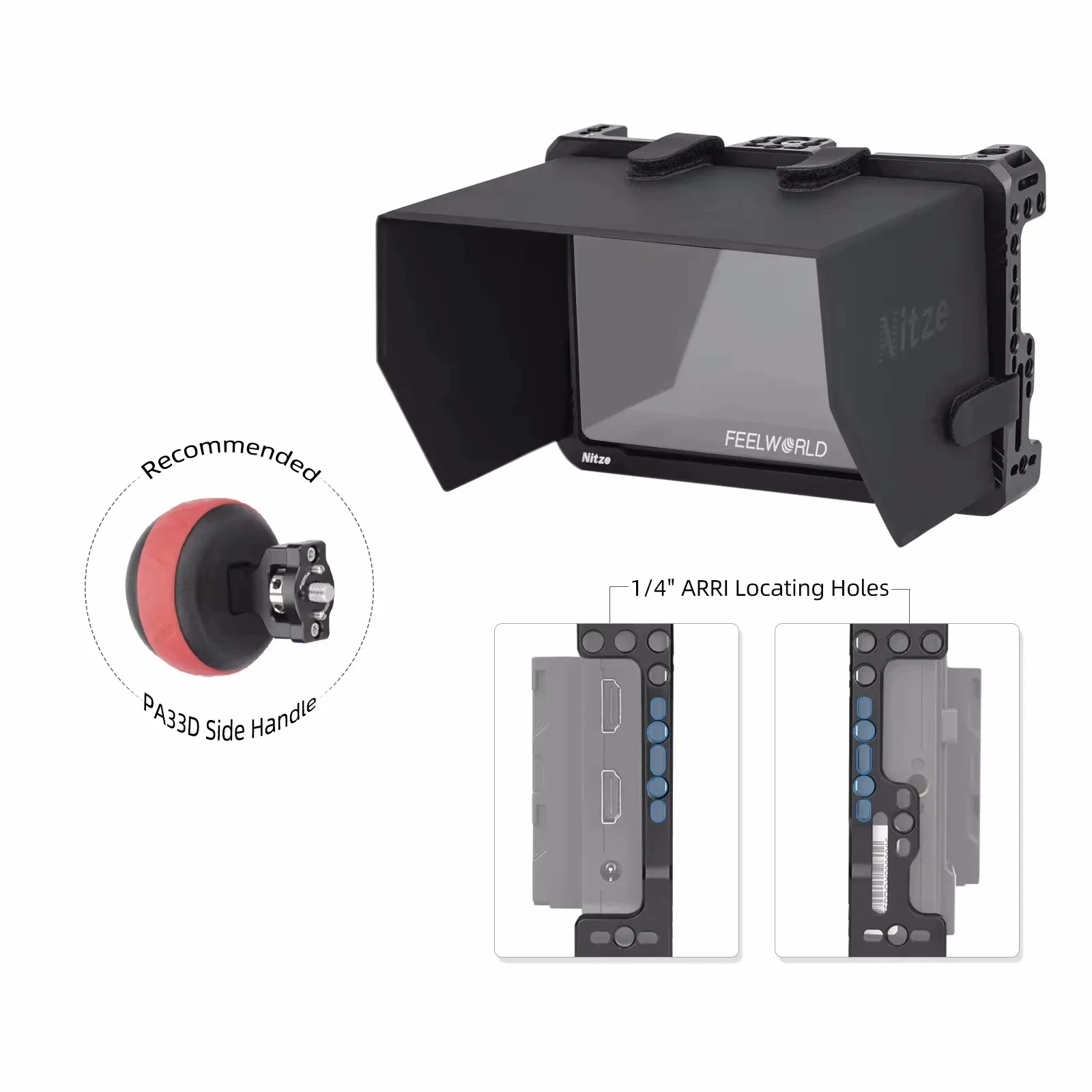 Nitze Monitor Cage for Feelworld F6 PLUSX/F5 PROX/F6 PLUS/F5 PRO Monitor