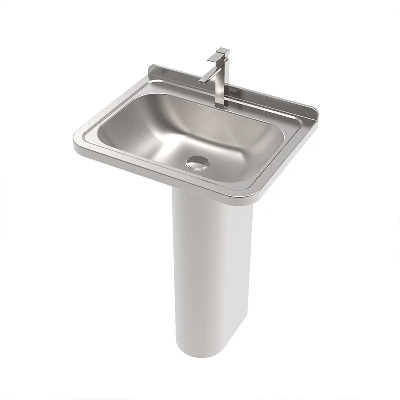 Sink, floor-to-ceiling circular arc anti-knock single slot, corrosion-resistant 304 stainless steel wash basin