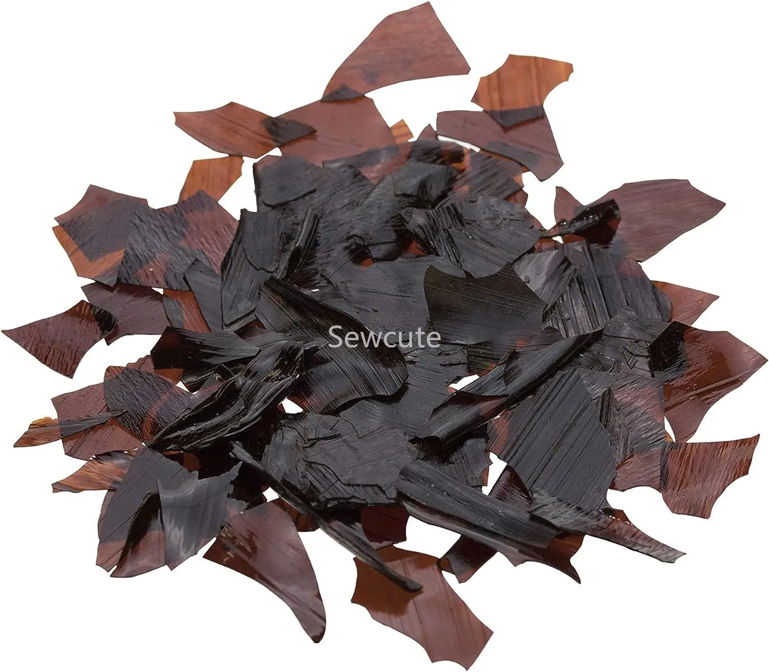 Wachsene Granat-Schellackflocken, Qualität, antike Restaurierung