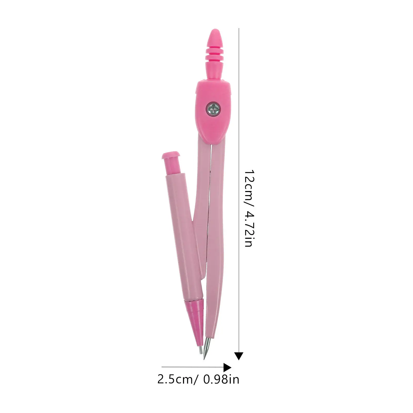 1Set Rust Resistant Metal Compasses for Students Drawing Math Geometry Drafting Tool Portable Circle Drawing Compasses School