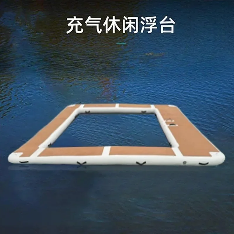 Inflatable water floating row, non-slip cushion deck chair yacht