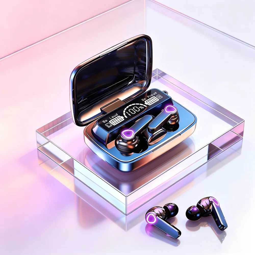 Casques de jeu sans fil, écouteurs TWS, qualité sonore stéréo 9D, écouteurs Bluetooth avec microphone pour le jeu et la musique