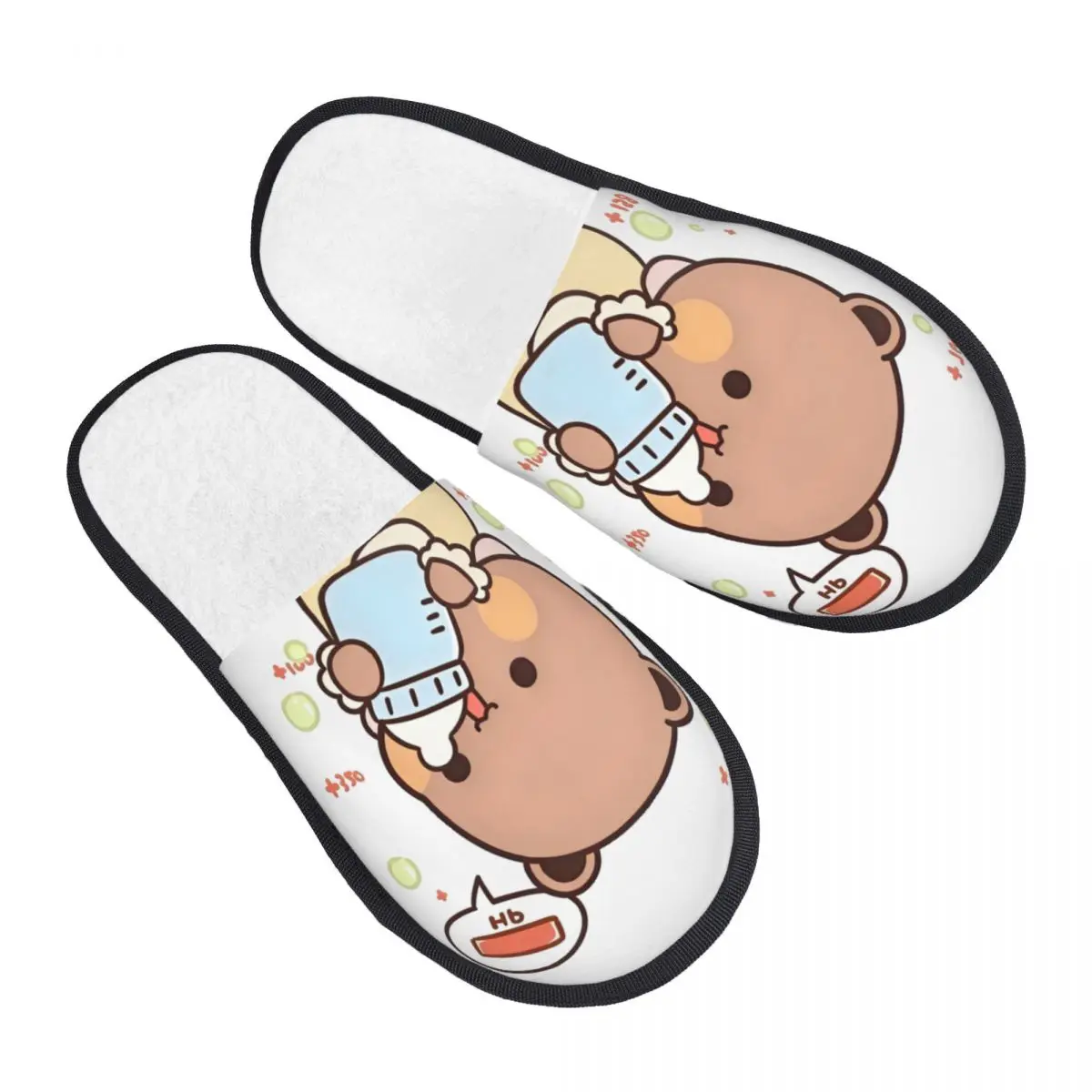 Zapatillas cómodas personalizadas Dudu Bubu Peach And Goma con espuma viscoelástica para mujer, zapatos de casa de Spa con dibujos de oso Panda de Anime
