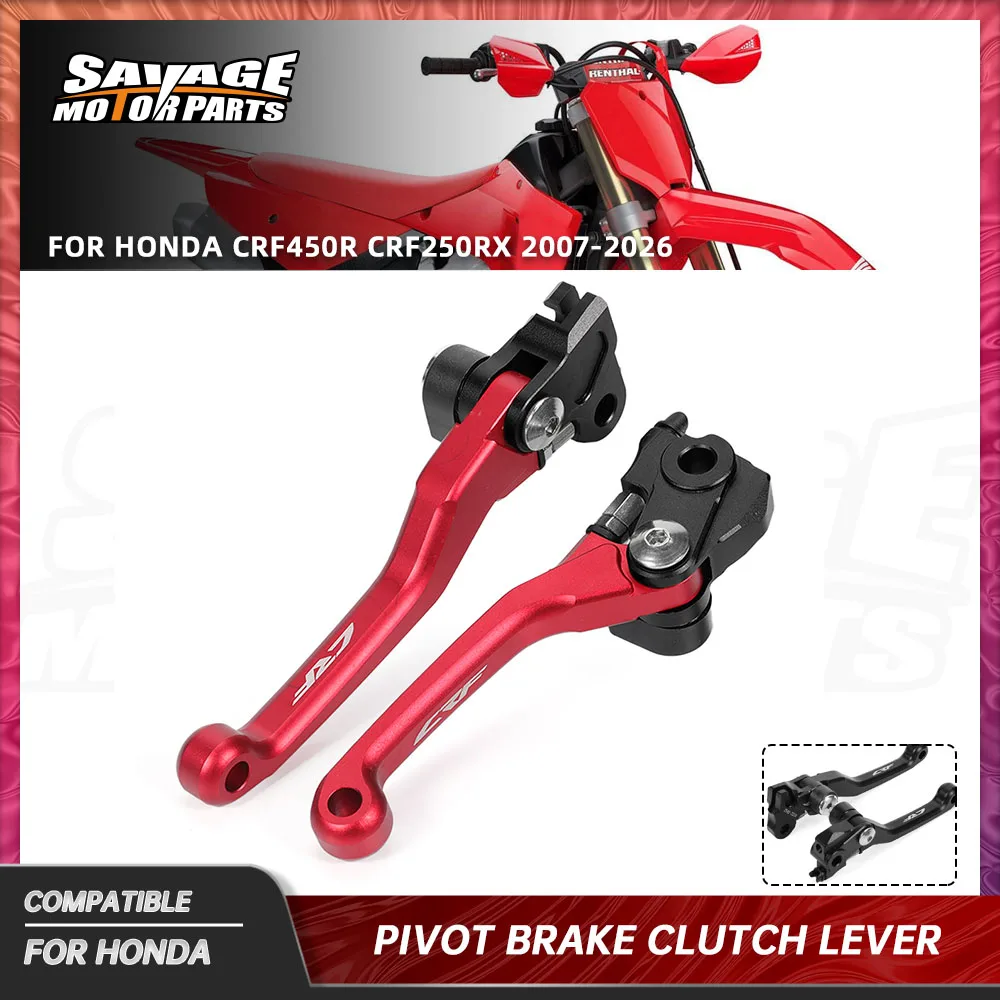 

Рычаг сцепления и тормоза Pivot для Honda CRF250RX 2026, CRF450R, CRF250R 2007 – Аксессуары для мотоциклов, передние ручки управления для питбайков