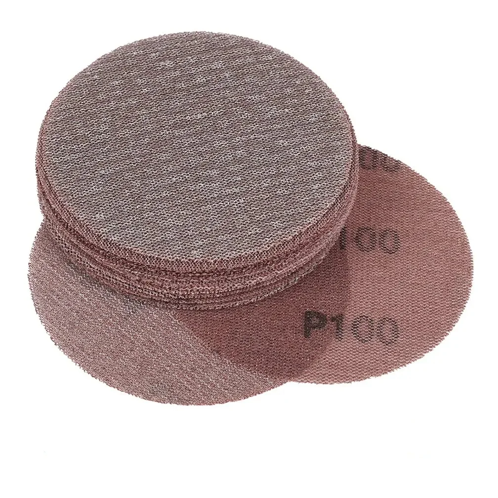 10pcs 5inch Sanding Disc 80-600 Assorted Grit Mesh Abrasive Sandpaper Hook and Loop Dustless for Woodworking