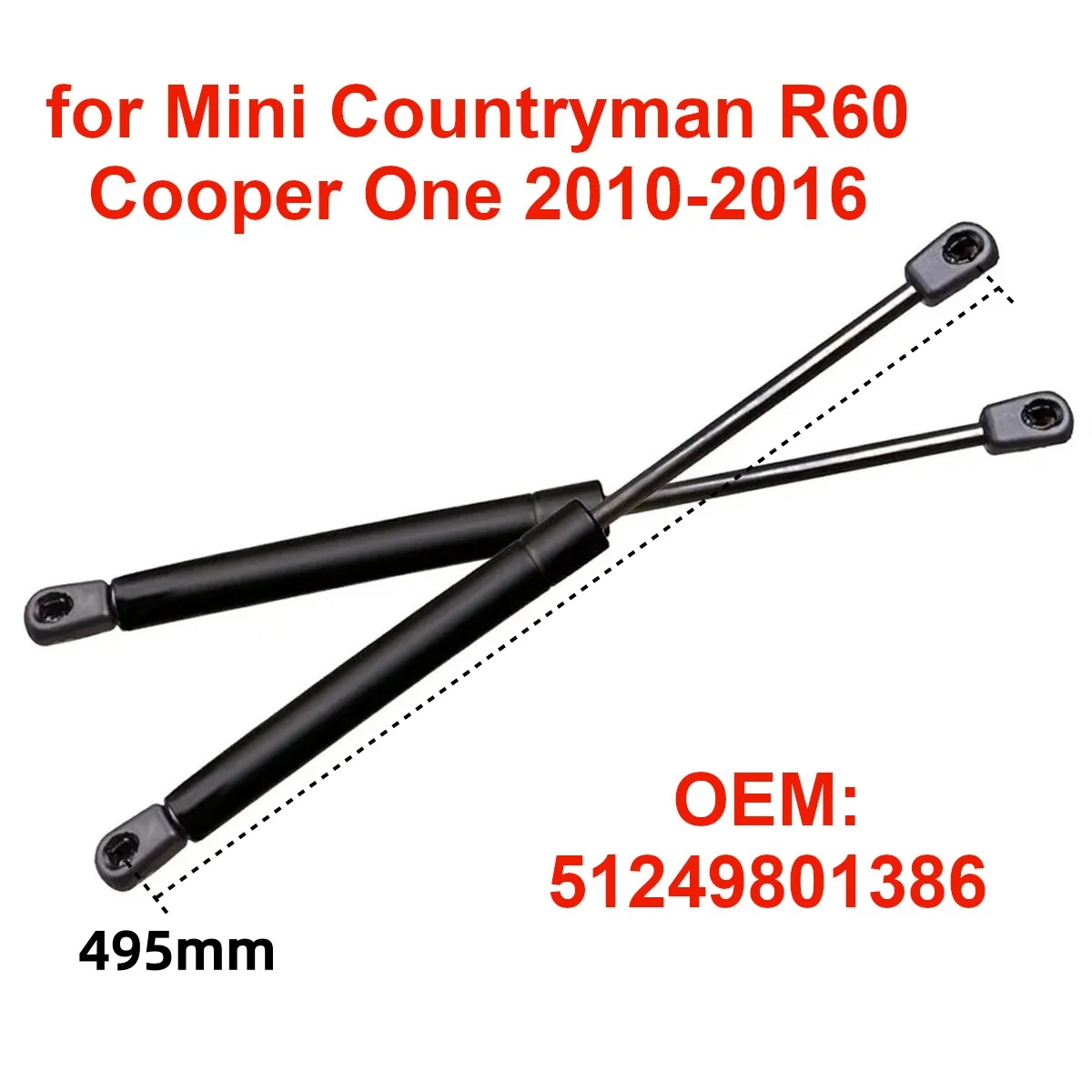 2 pièces 51249801386 pour Mini Countryman R60 Cooper S One D 2010-2016 coffre arrière de voiture cof