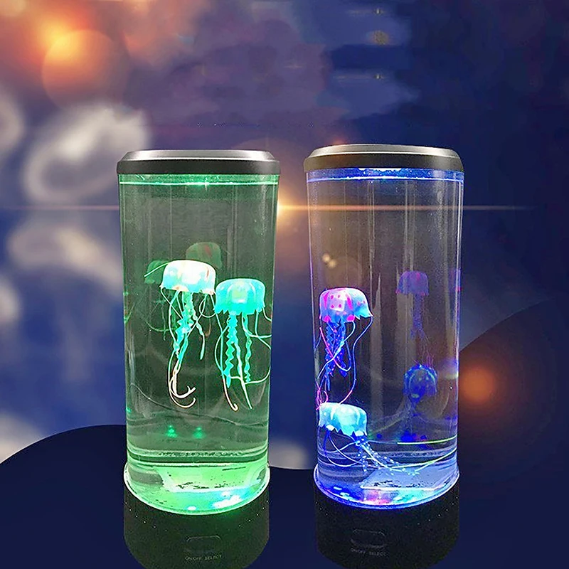 1Pc Color Changing Jellyfish Lamp USB/Battery Powered Table Night Light Children\'S Gift Home Bedroom Decor Kids Birthday Gifts