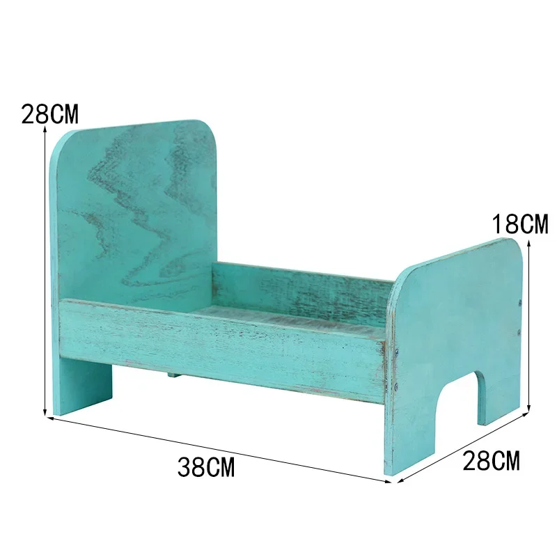 Newborn Props for Photography Boy Wooden Detachable Vintage Bed Infant Fotografia Acessorio Baby Photo Shoot Furniture Chair