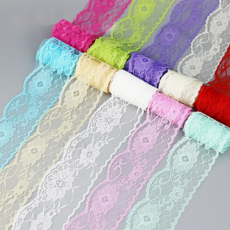 (10 Yards/roll) 65mm Lace Fabric Webbing Decoration Packing Material Rolls Wholesale Handmade DIY