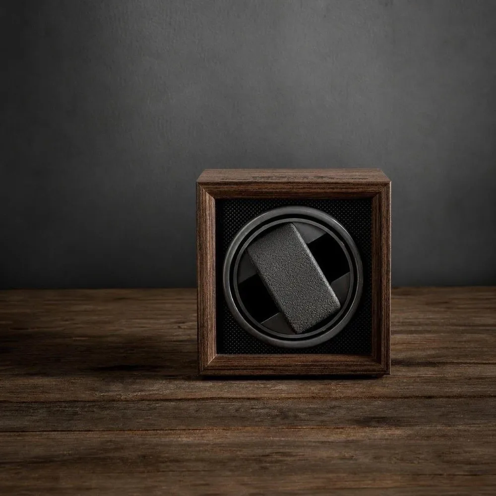 USB Power Automatic Watch Winder Wooden Case Fully Automatic Rotating Watch Box Single Position Mute Motor