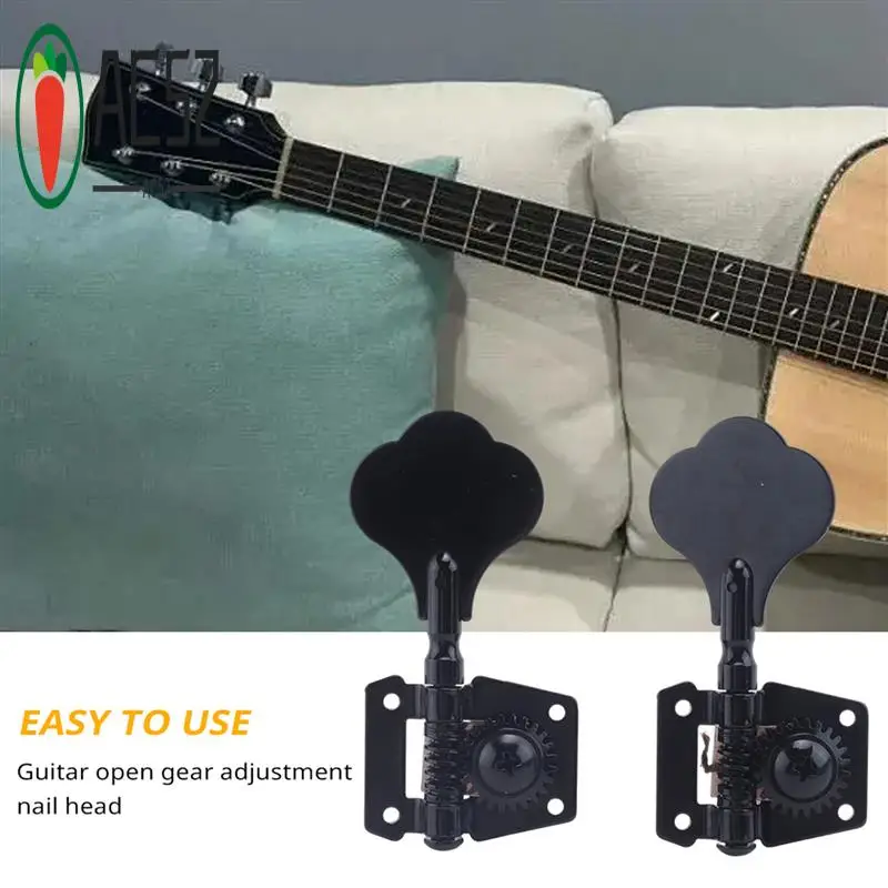 AC52-4Pcs Guitar Tuning Pegs Electric Bass Tuner Peg Guitar Open Gear Tuning Pegs Machine Heads For Fender Jazz Bass Guitar
