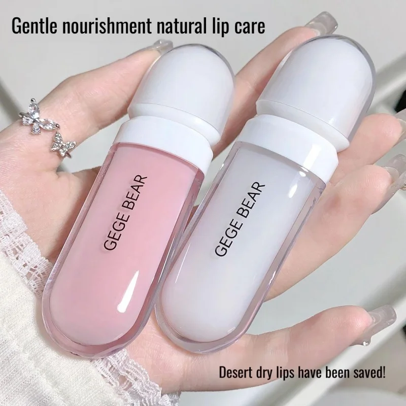 Clear moisturizing lip nectar stacked application glassy girl student party affordable tender lips light lip lines lip nectar